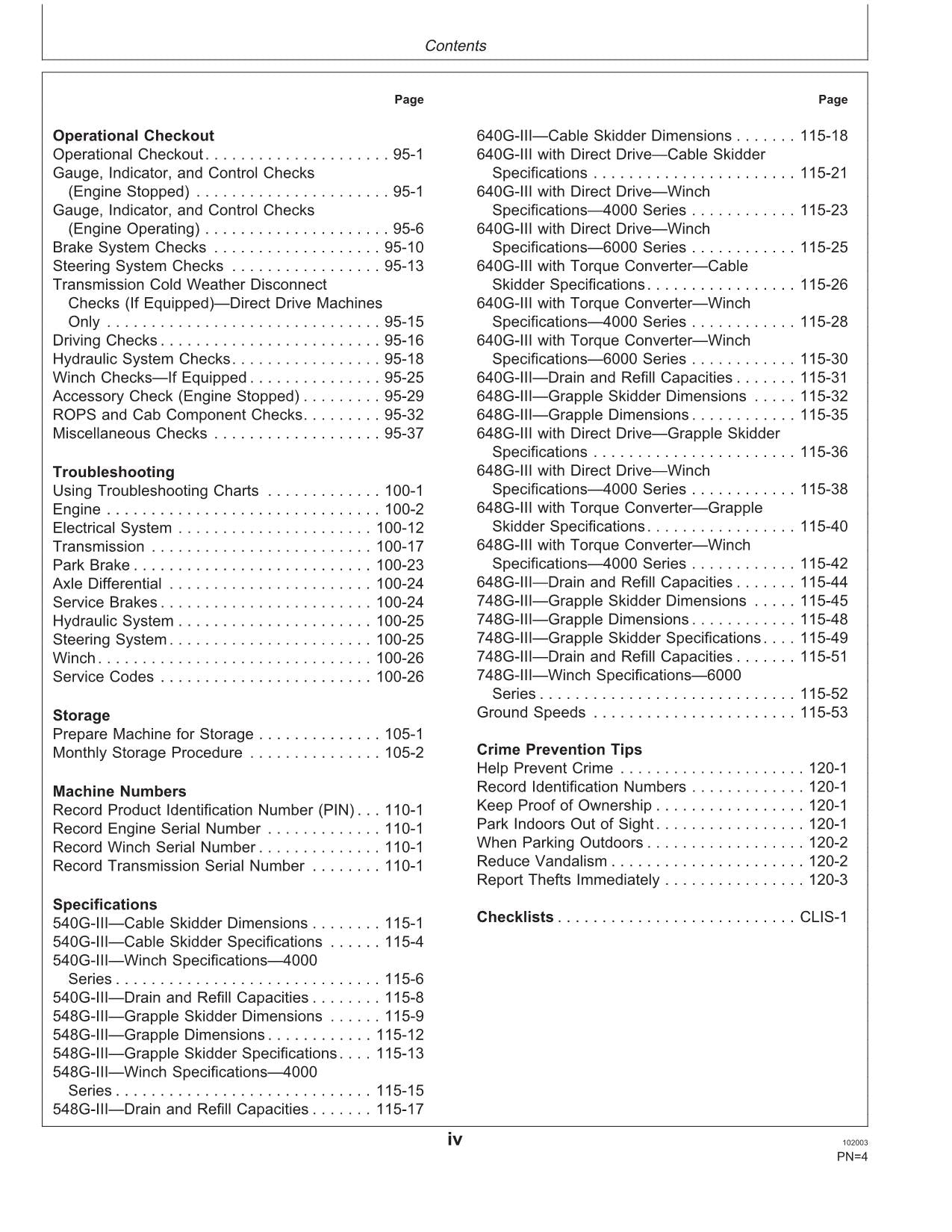 MANUEL D'UTILISATION DU DÉBUSQUEUR JOHN DEERE 540GIII 640GIII 548GIII 648GIII 748GIII #