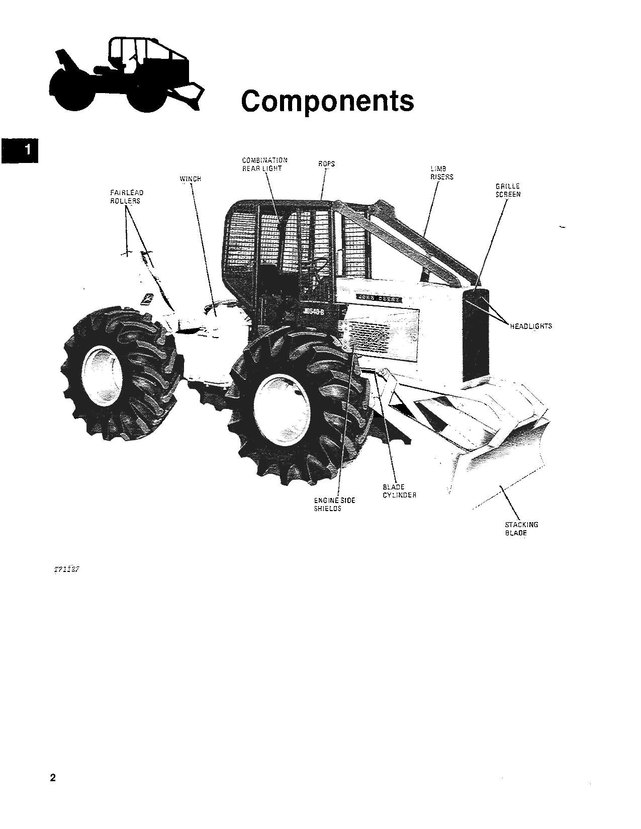 JOHN DEERE 540B SKIDDER - BEDIENUNGSANLEITUNG