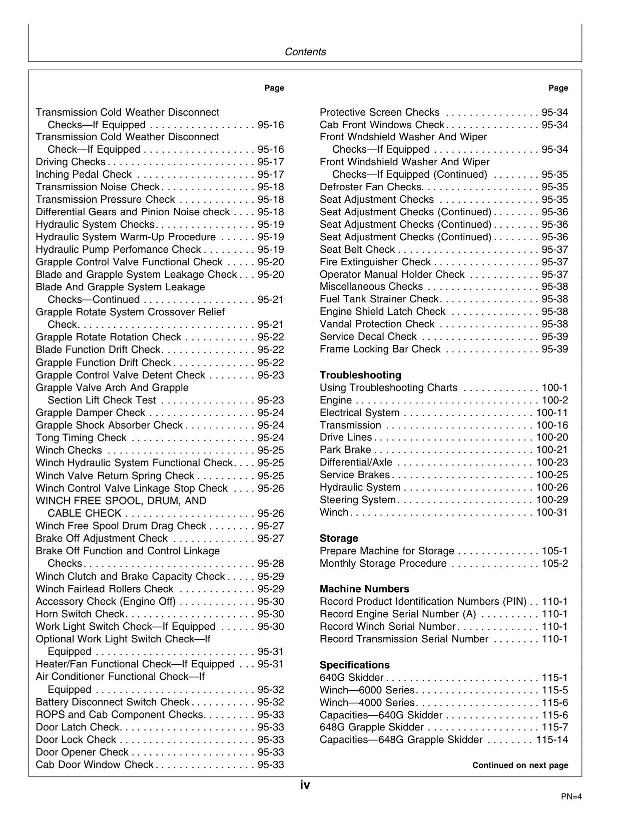 JOHN DEERE 640G 648G SKIDDER OPERATORS MANUAL