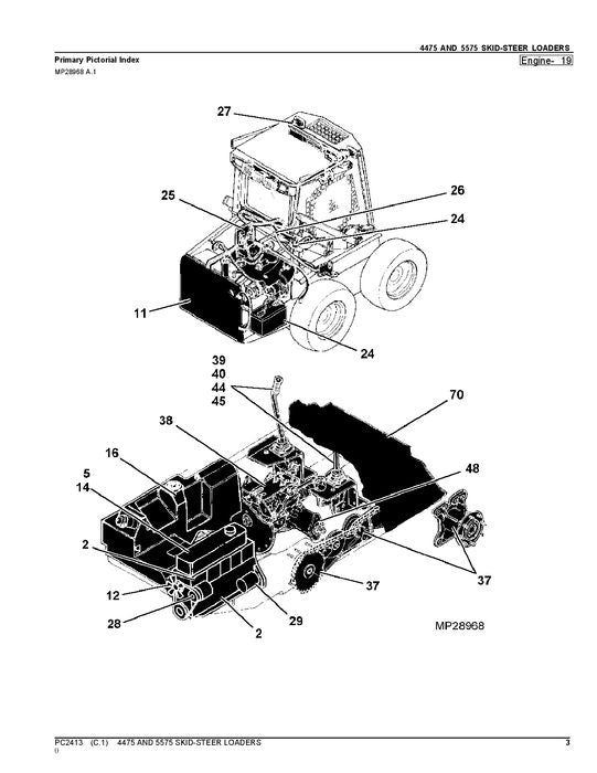 JOHN DEERE 4475 5575 SKID STEER PARTS CATALOG MANUAL