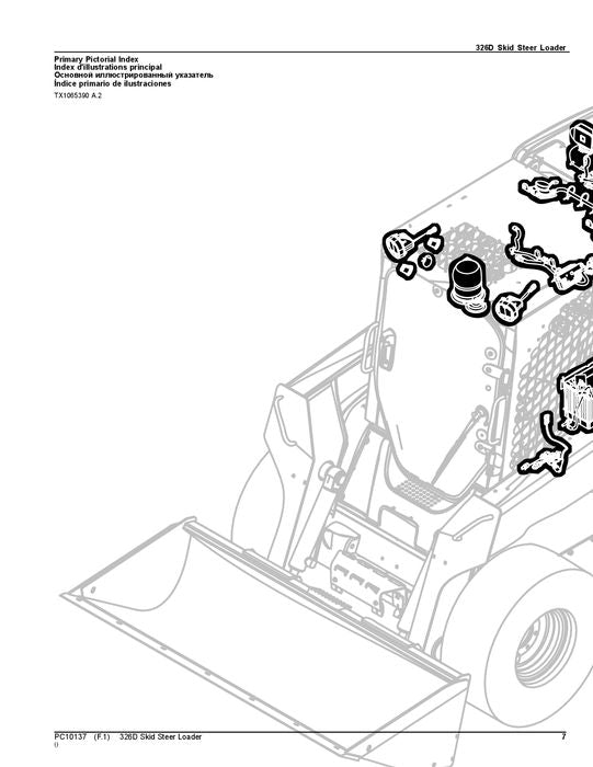 JOHN DEERE 326D SKID STEER PARTS CATALOG MANUAL PC10137