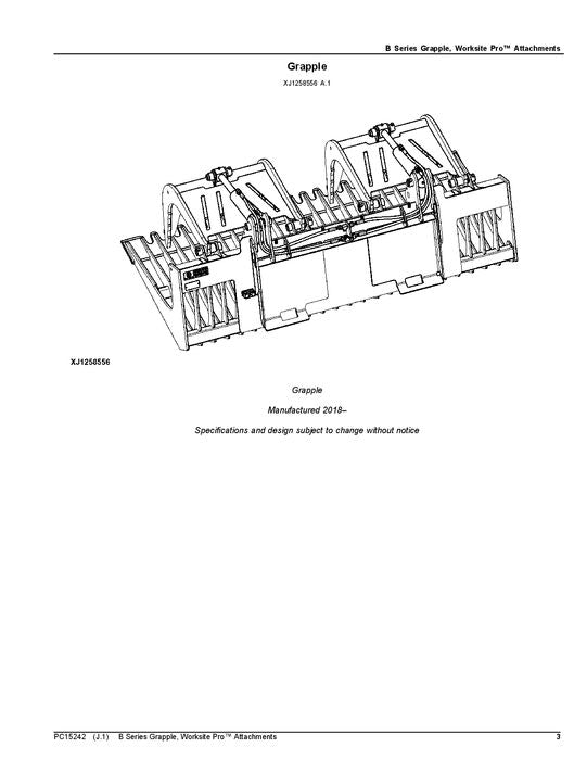 MANUEL DU CATALOGUE DES PIÈCES DE RECHANGE POUR CHARGEUSES COMPACTES JOHN DEERE GR72B GR84B GS66B GS72B GS78B GS84B