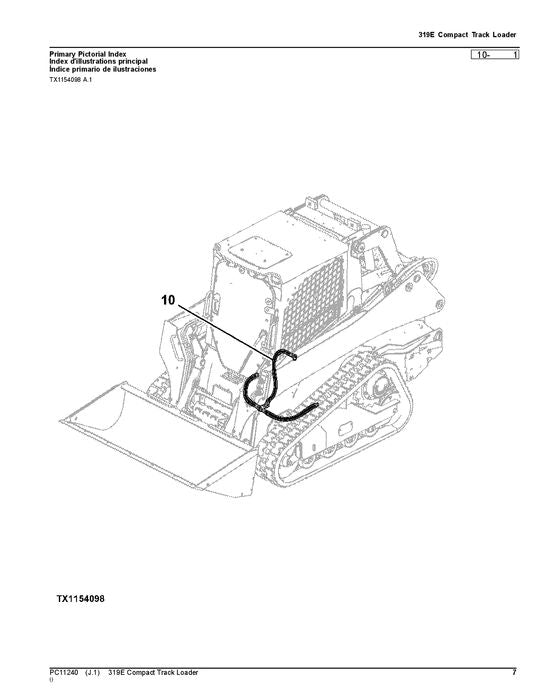 JOHN DEERE 319E KOMPAKTLADER-ERSATZTEILKATALOGHANDBUCH