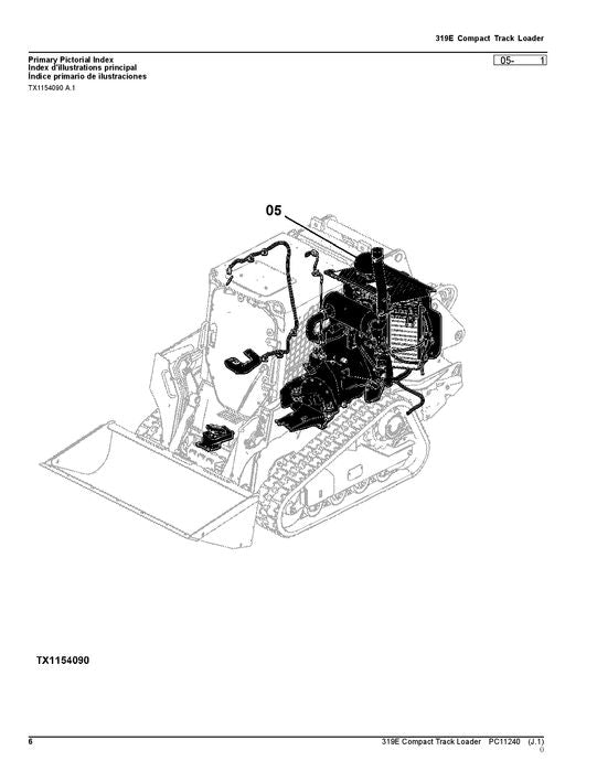 JOHN DEERE 319E KOMPAKTLADER-ERSATZTEILKATALOGHANDBUCH