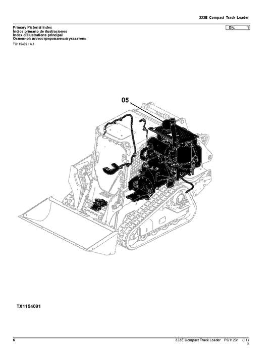 JOHN DEERE 323E SKID STEER PARTS CATALOG MANUAL #2