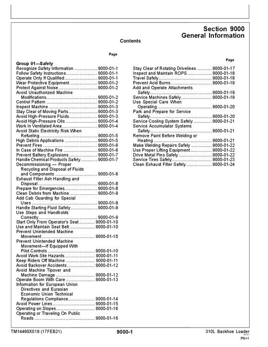 JOHN DEERE 310L BACKHOE LOADER OPERATION TEST SERVICE MANUAL #3