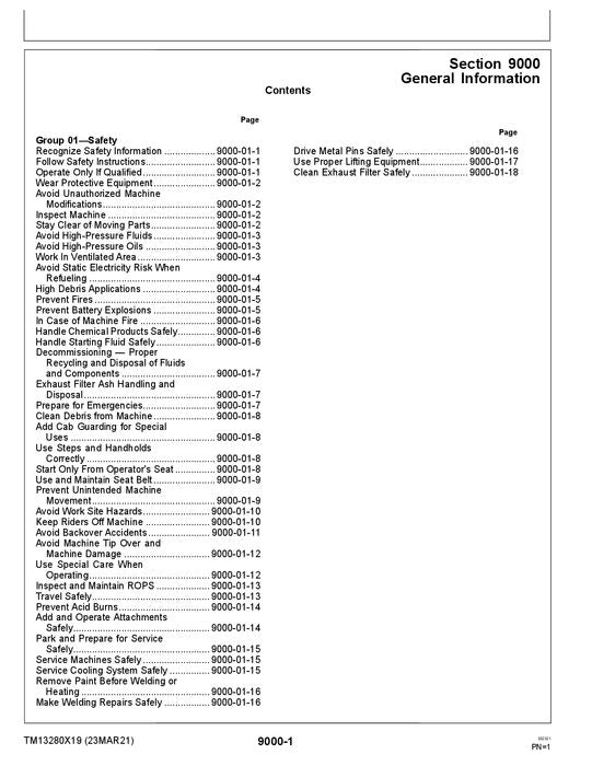 JOHN DEERE 750K 850K CRAWLER DOZER OPERATION TEST SERVICE MANUAL TM13280X19