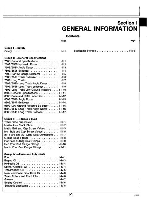 JOHN DEERE 750B 850B CRAWLER-BETRIEBSTEST-SERVICEHANDBUCH