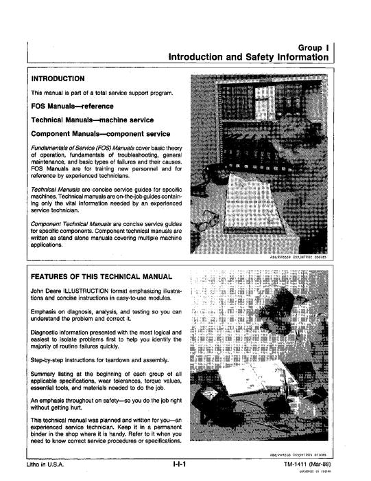 JOHN DEERE 400G CRAWLER OPERATION TEST SERVICE TECHNICAL MANUAL TM1411