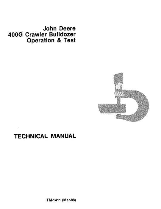 JOHN DEERE 400G CRAWLER-BETRIEBSTEST-SERVICEHANDBUCH