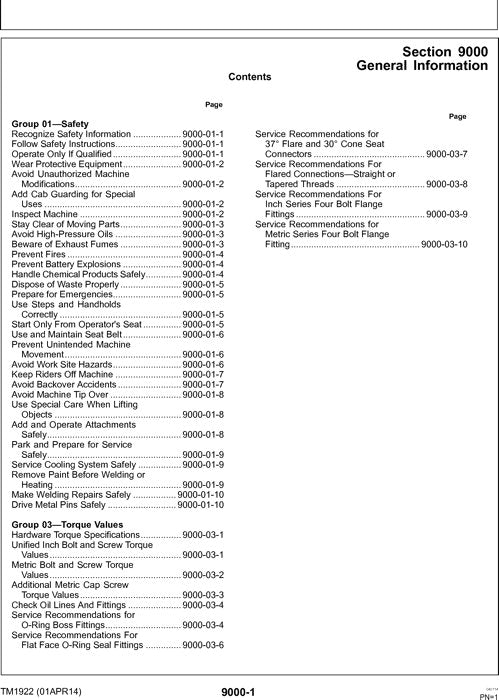 JOHN DEERE 600CLC 800C EXCAVATOR OPERATION TEST SERVICE MANUAL