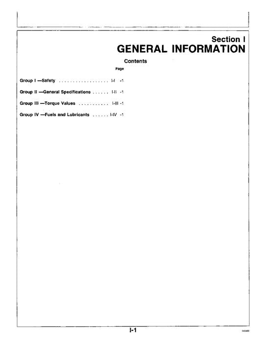 JOHN DEERE 495D EXCAVATOR OPERATION TEST SERVICE MANUAL