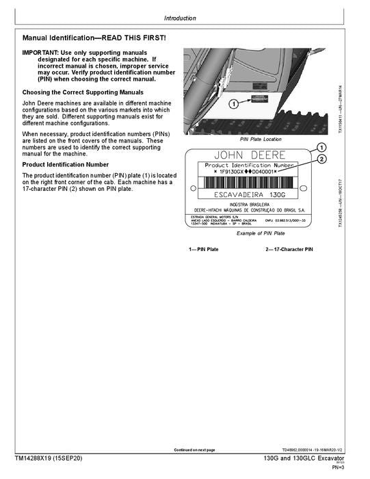 JOHN DEERE 130G 130GLC EXCAVATOR OPERATION TEST SERVICE MANUAL