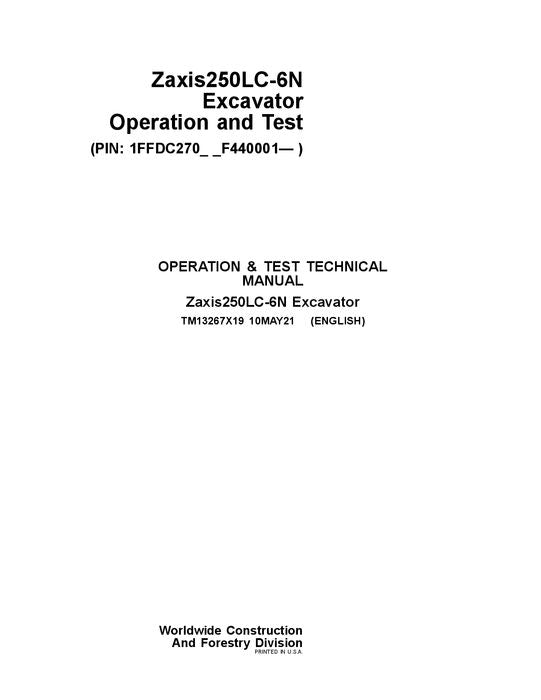 HITACHI ZAXIS250LC-6N EXCAVATOR OPERATION TEST SERVICE MANUAL