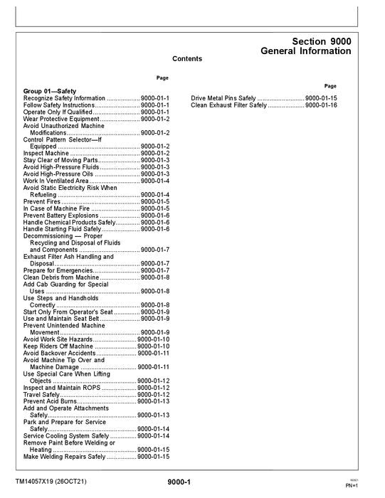 JOHN DEERE 245GLC EXCAVATOR OPERATION TEST SERVICE MANUAL F800001—