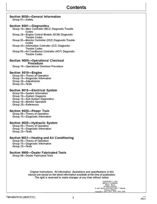 JOHN DEERE 245GLC EXCAVATOR OPERATION TEST SERVICE MANUAL F800001—