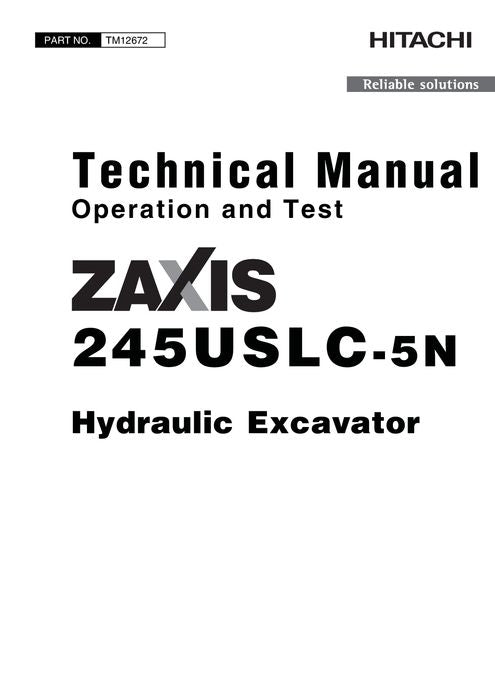 HITACHI ZAXIS245USLC-5N BAGGERBETRIEBSTEST SERVICEHANDBUCH