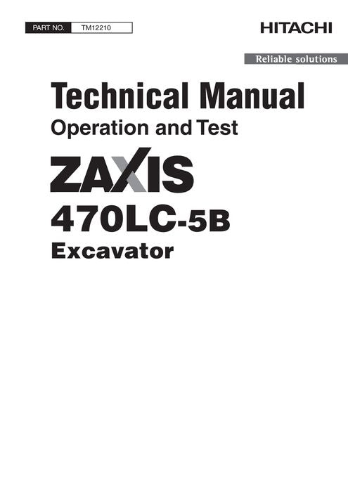 HITACHI ZAXIS470LC-5B BAGGERBETRIEBSTEST SERVICEHANDBUCH