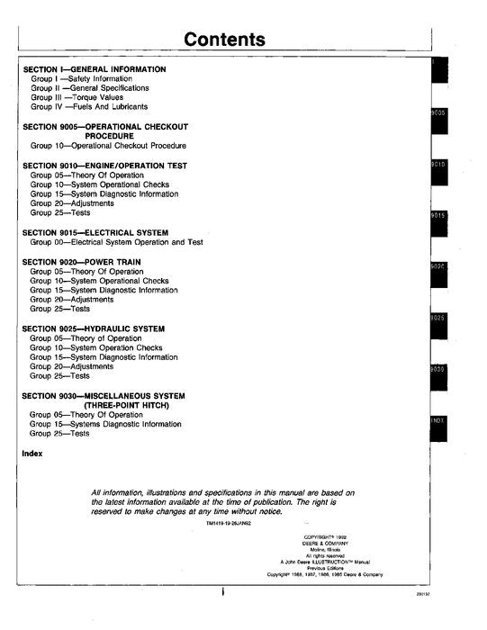 JOHN DEERE 210C 310C 315C 315CH BACKHOE OPERATION TEST SERVICE MANUAL #1