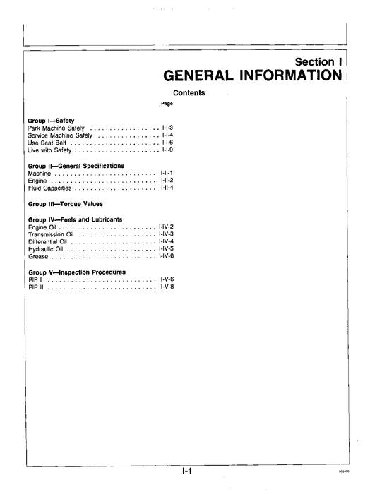 JOHN DEERE 84 LOADER OPERATION TEST SERVICE TECHNICAL MANUAL TM1397