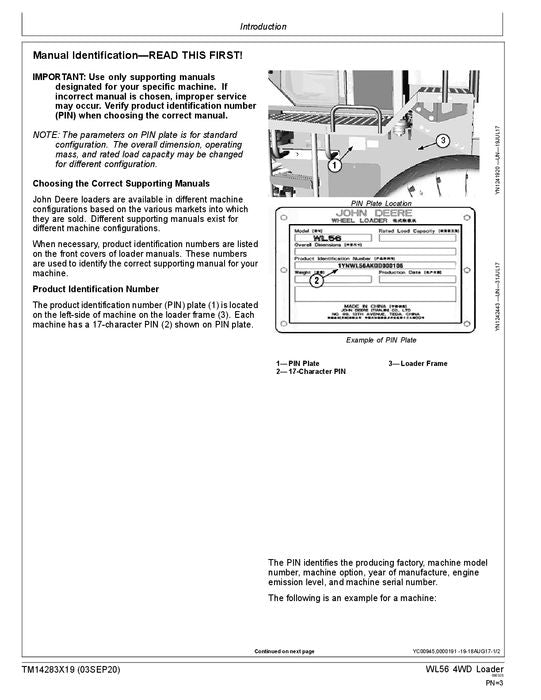 JOHN DEERE WL56 LADERBETRIEBSTEST SERVICEHANDBUCH #2