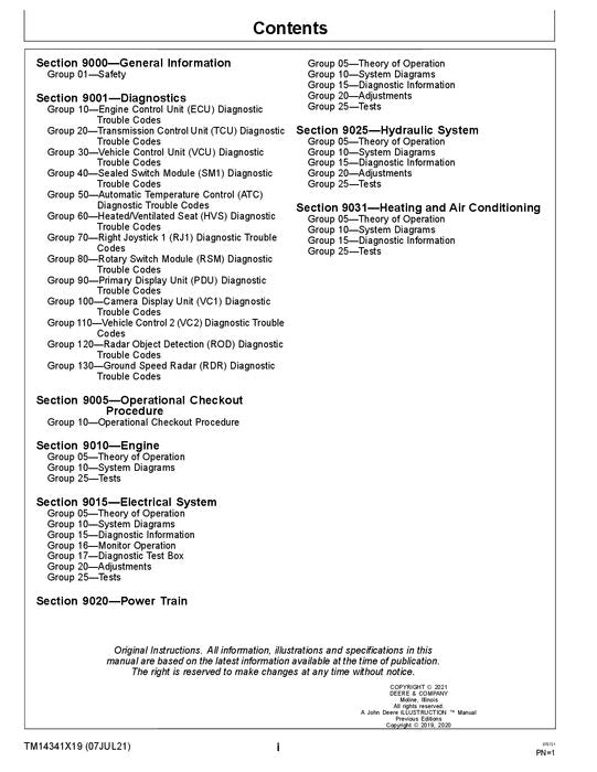 JOHN DEERE 524L LOADER OPERATION TEST SERVICE MANUAL