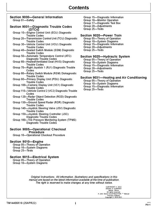 JOHN DEERE 644L LOADER OPERATION TEST SERVICE MANUAL #1