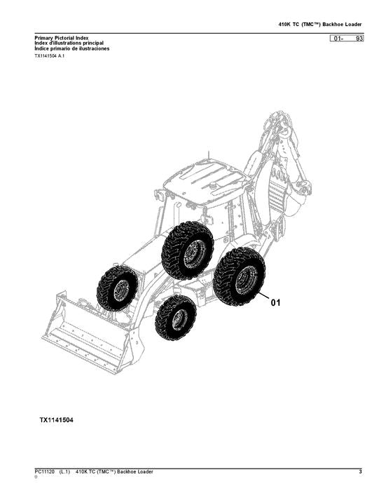 JOHN DEERE 210L 210L EP 310L 310L EP 310SL 310SL HL BAGGERBAGGER-TEILEKATALOGHANDBUCH