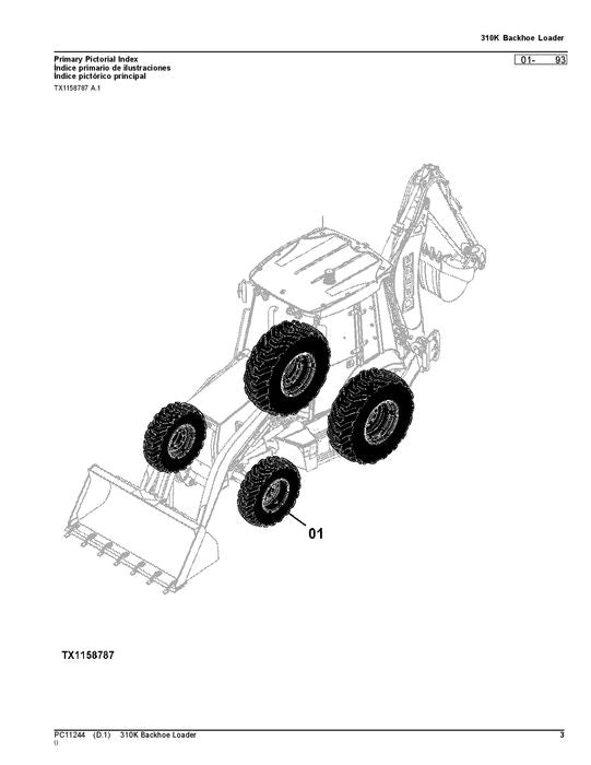 MANUEL DU CATALOGUE DES PIÈCES DE LA RÉTROCAVEUSE JOHN DEERE 310K #2