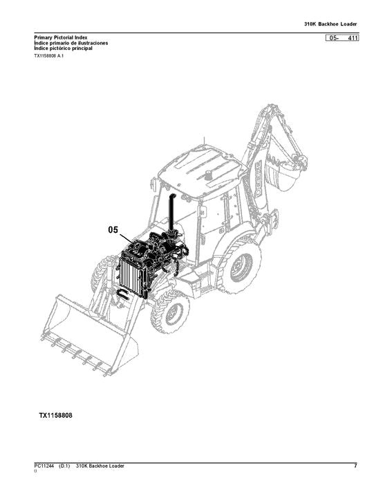 MANUEL DU CATALOGUE DES PIÈCES DE LA RÉTROCAVEUSE JOHN DEERE 310K #2