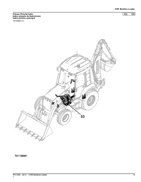 MANUEL DU CATALOGUE DES PIÈCES DE LA RÉTROCAVEUSE JOHN DEERE 310K #2