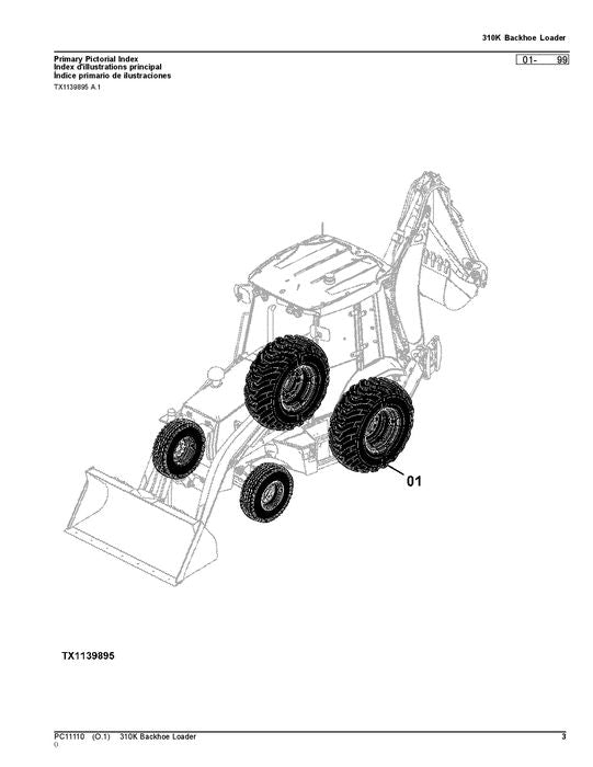 MANUEL DU CATALOGUE DES PIÈCES DE LA RÉTROCAVEUSE JOHN DEERE 310K #3