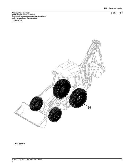 MANUEL DU CATALOGUE DES PIÈCES DE LA RÉTROCAVEUSE JOHN DEERE 710K #2