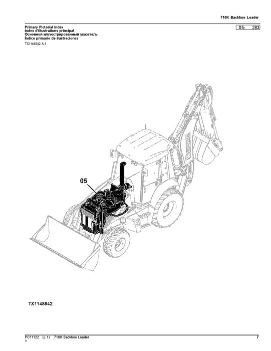 MANUEL DU CATALOGUE DES PIÈCES DE LA RÉTROCAVEUSE JOHN DEERE 710K #2