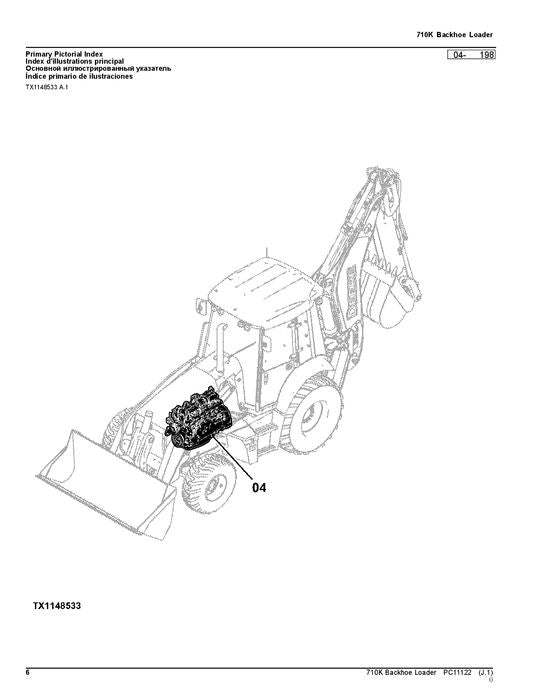 MANUEL DU CATALOGUE DES PIÈCES DE LA RÉTROCAVEUSE JOHN DEERE 710K #2