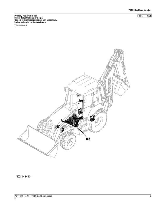 MANUEL DU CATALOGUE DES PIÈCES DE LA RÉTROCAVEUSE JOHN DEERE 710K #2