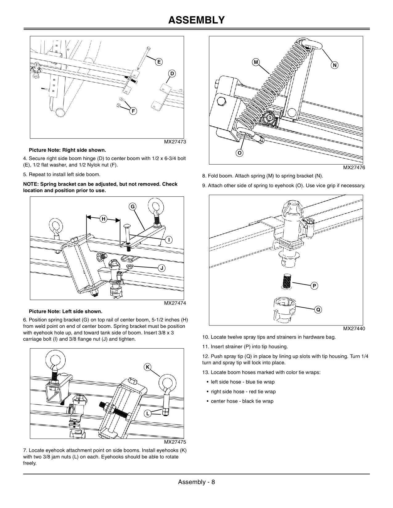 JOHN DEERE 110 GALLON SPRAYER OPERATORS MANUAL