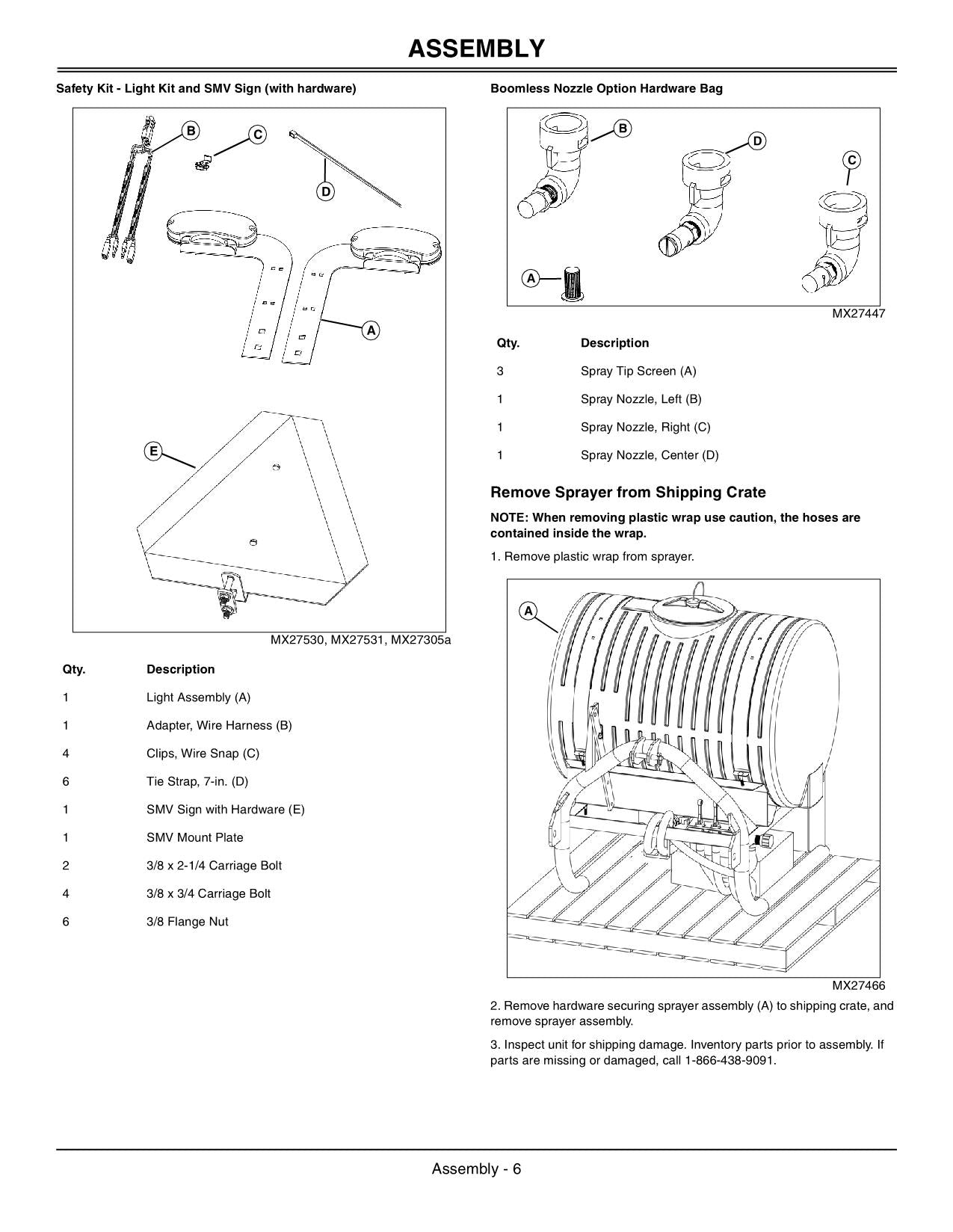 JOHN DEERE 110 GALLON SPRAYER OPERATORS MANUAL