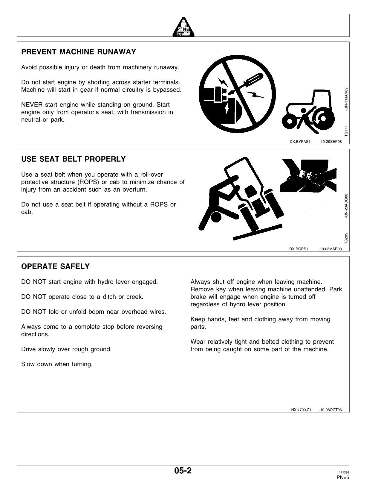 JOHN DEERE 4700 SPRAYER OPERATORS MANUAL #1