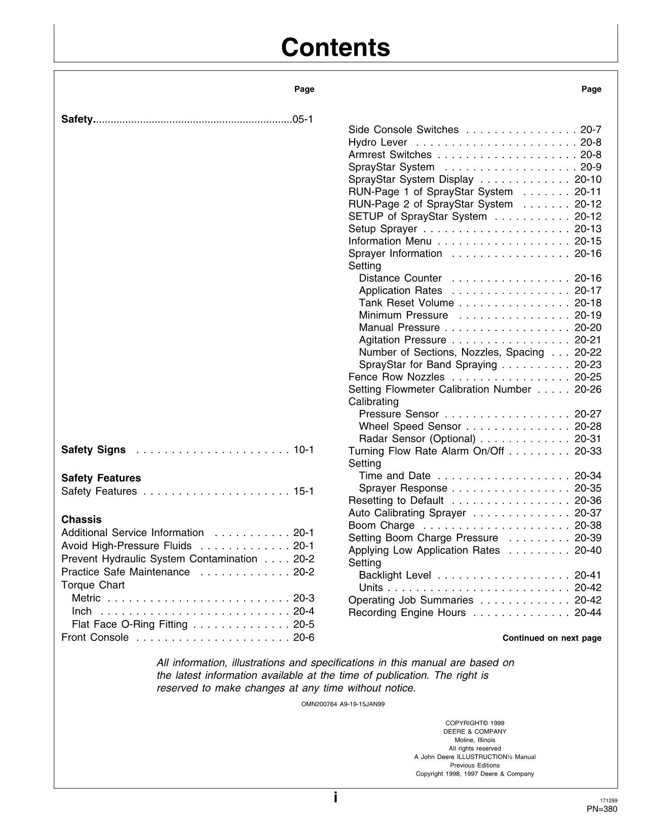 JOHN DEERE 4700 SPRAYER OPERATORS MANUAL #1