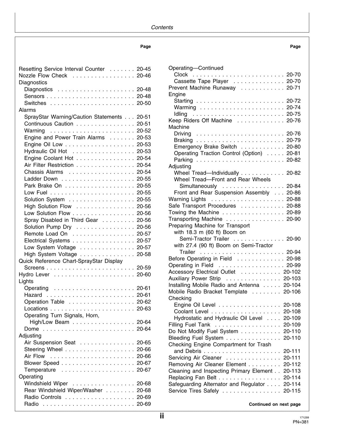 JOHN DEERE 4700 SPRAYER OPERATORS MANUAL #1