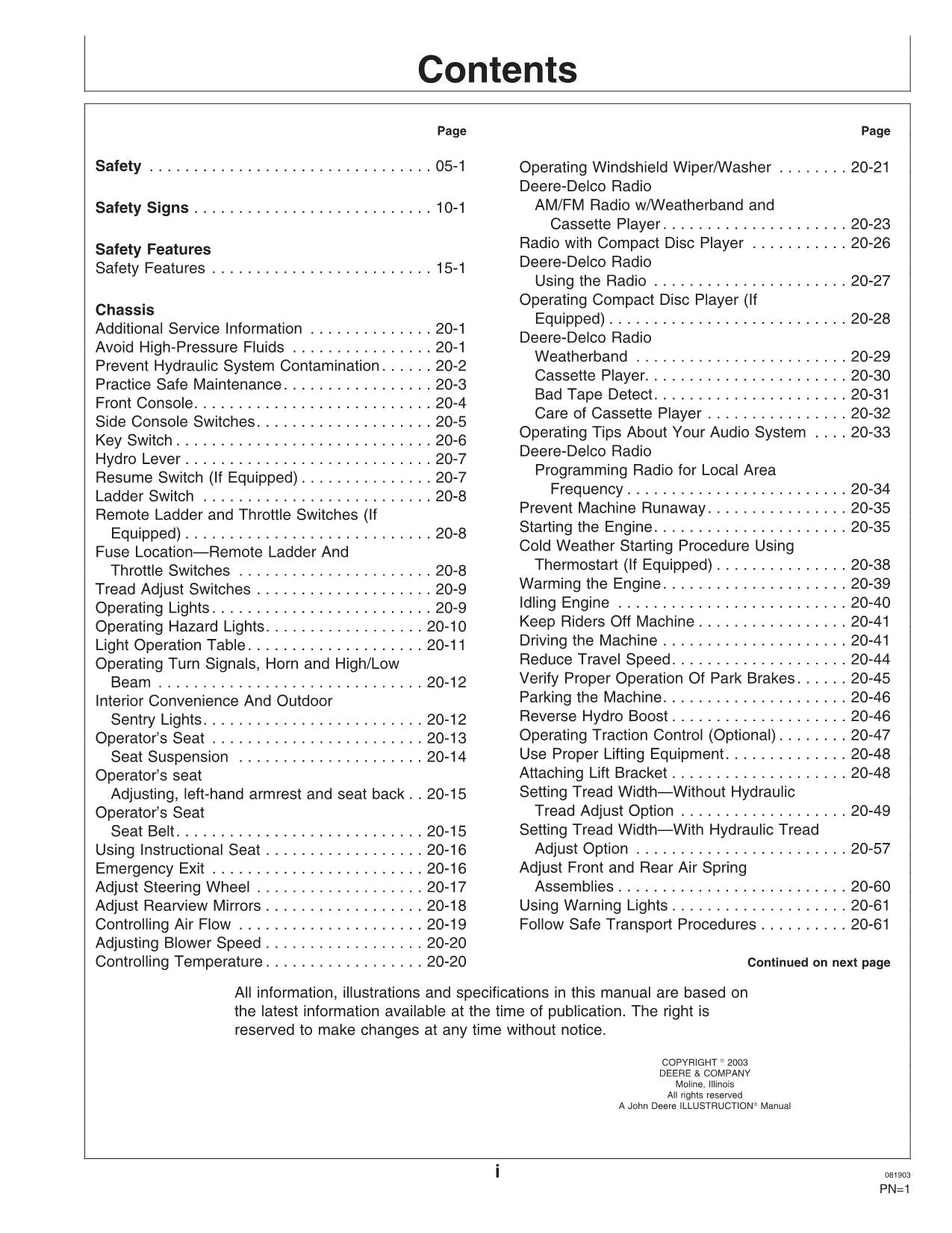 JOHN DEERE 4710 SPRAYER OPERATORS MANUAL #3