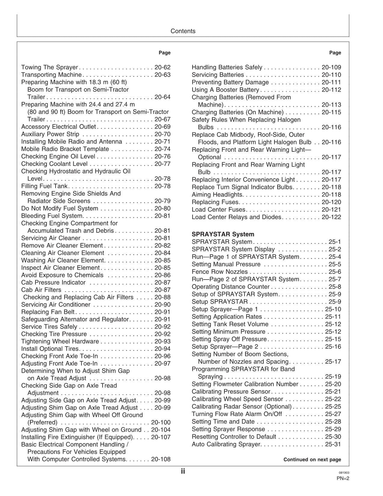 JOHN DEERE 4710 SPRAYER OPERATORS MANUAL #3