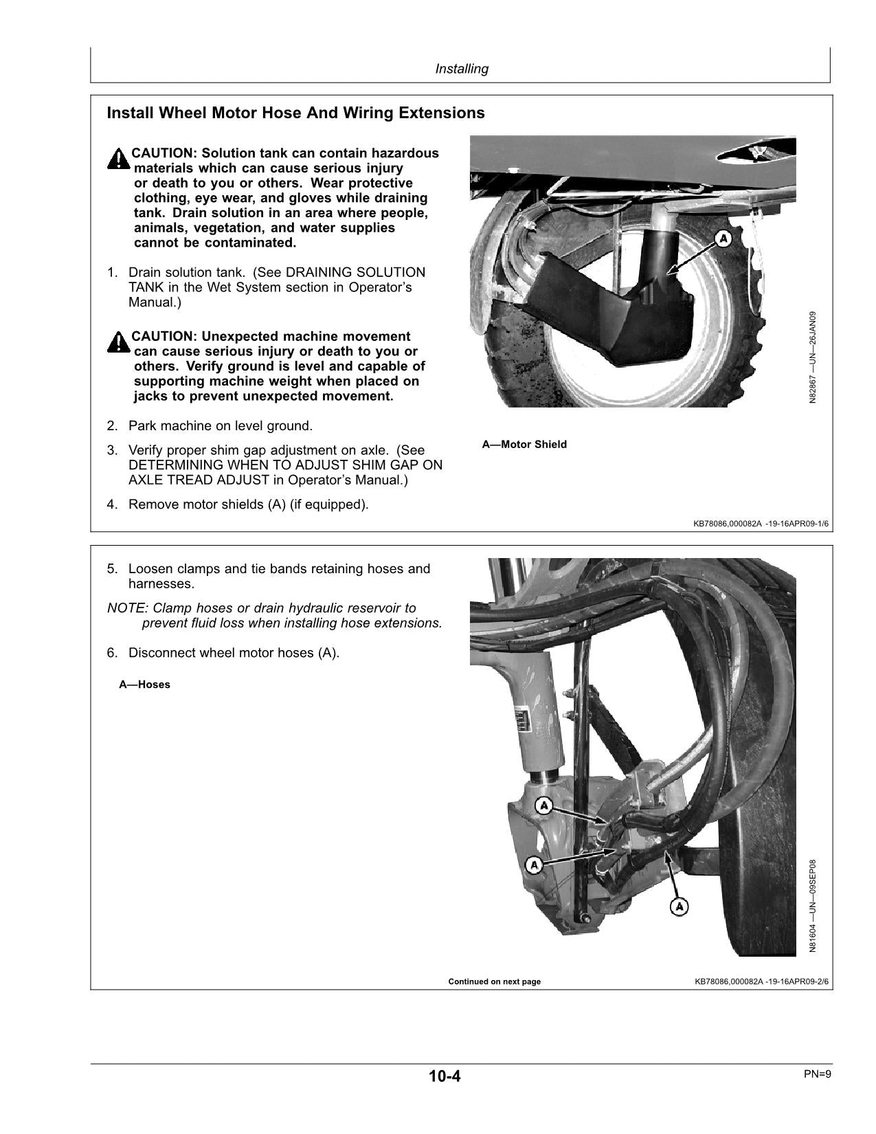 JOHN DEERE 4730 SPRAYER OPERATORS MANUAL