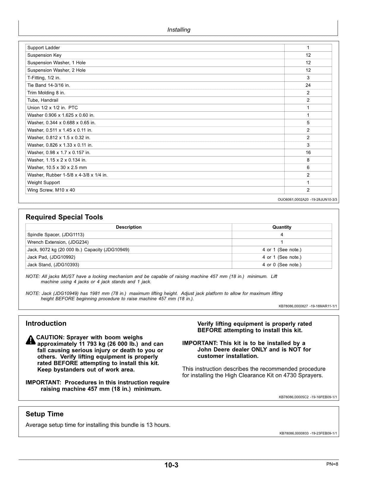 JOHN DEERE 4730 SPRAYER OPERATORS MANUAL