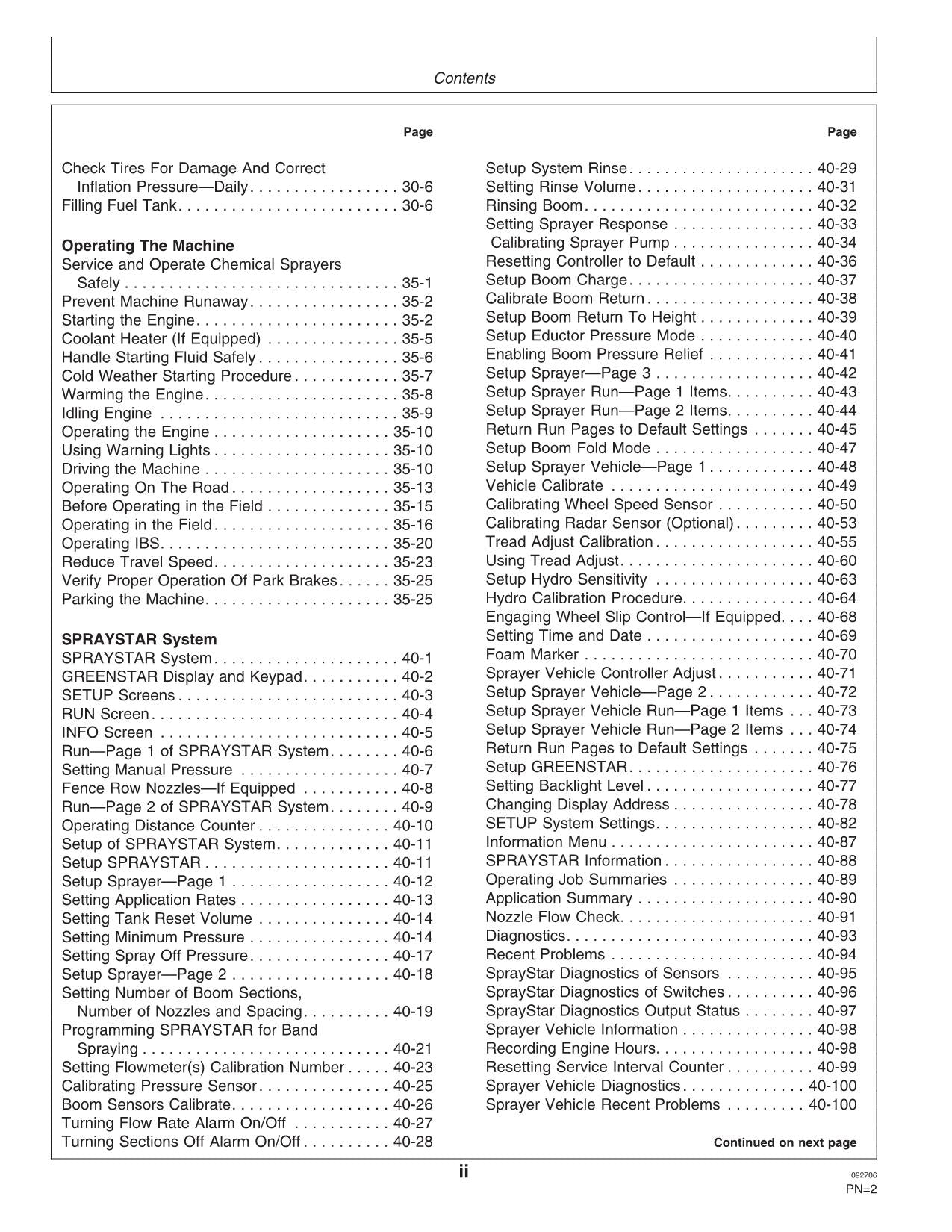 JOHN DEERE 4930 SPRAYER OPERATORS MANUAL #1