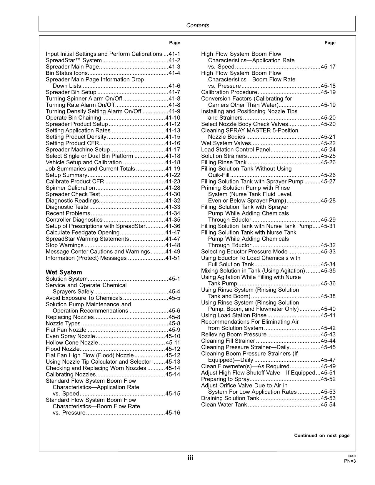 JOHN DEERE 4940 SPRAYER OPERATORS MANUAL