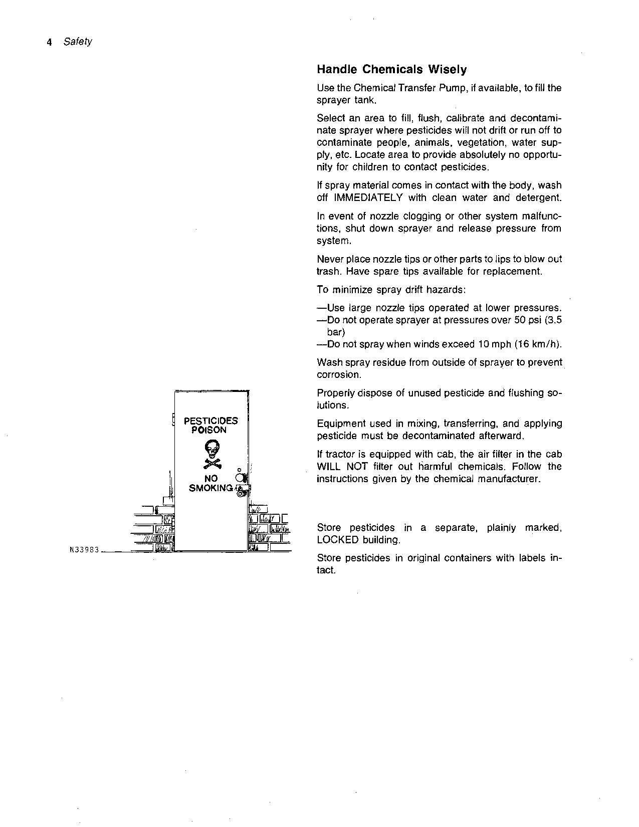 JOHN DEERE 535 550 SPRAYER OPERATORS MANUAL