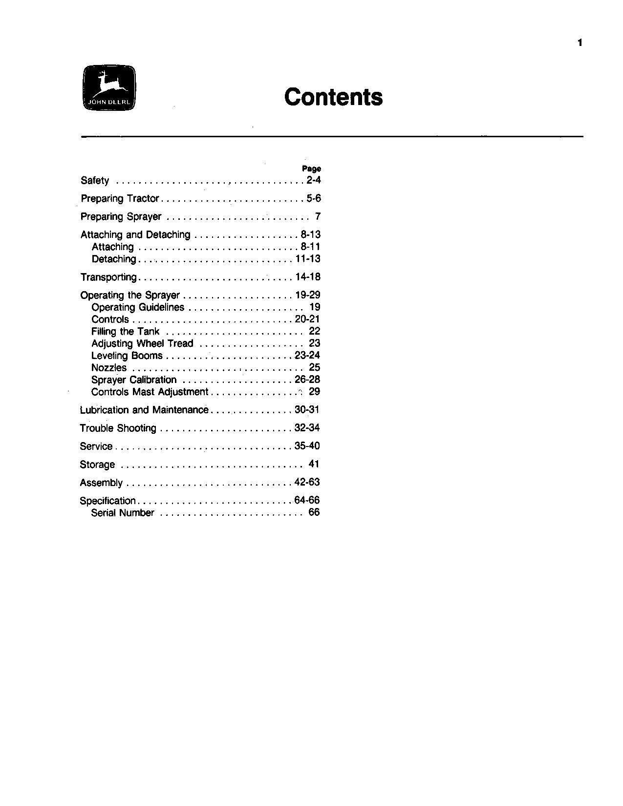 JOHN DEERE 550 SPRAYER OPERATORS MANUAL #3