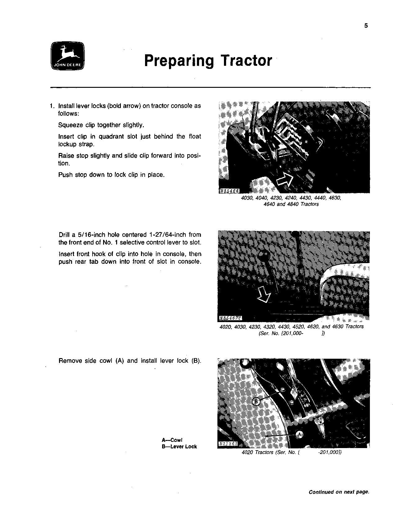 JOHN DEERE 550 SPRAYER OPERATORS MANUAL #3